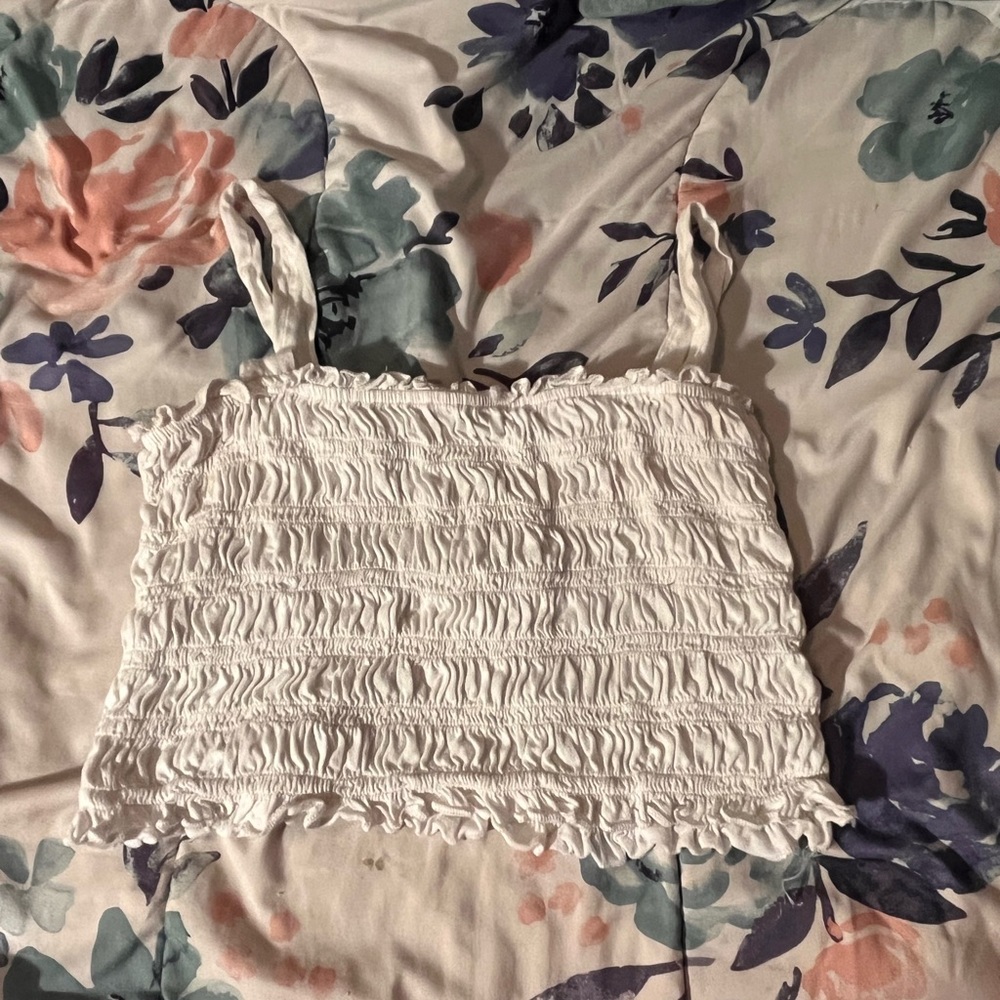 White American eagle crop top